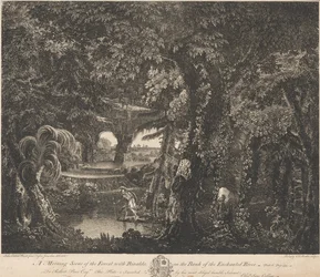 A Morning Scene of the Forest with Rinaldo on the Bank of the Enchanted River